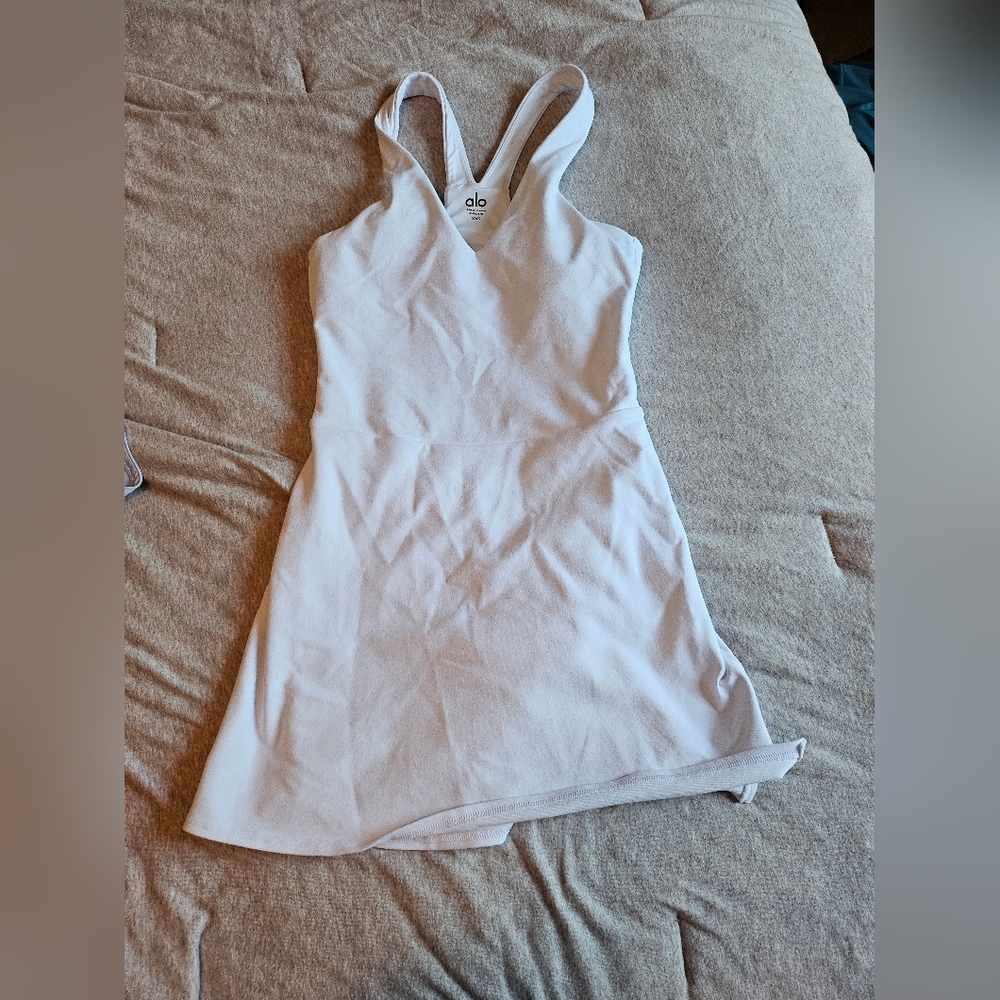Alo Airbrush Real Dress, White, XXS
